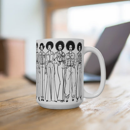 Denim Ladies Mug - Afrocentric Art by The Trini Gee