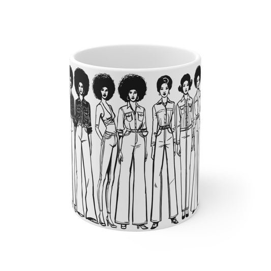 Denim Ladies Mug - Afrocentric Art by The Trini Gee