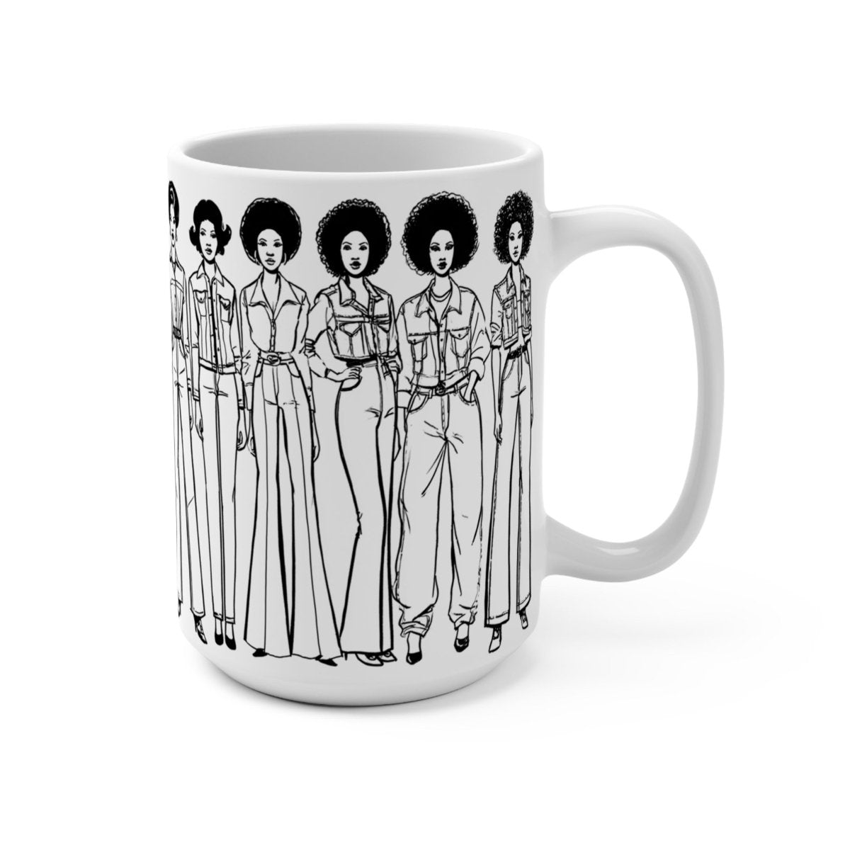Denim Ladies Mug - Afrocentric Art by The Trini Gee