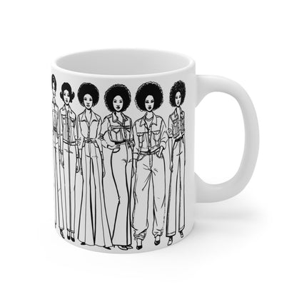 Denim Ladies Mug - Afrocentric Art by The Trini Gee