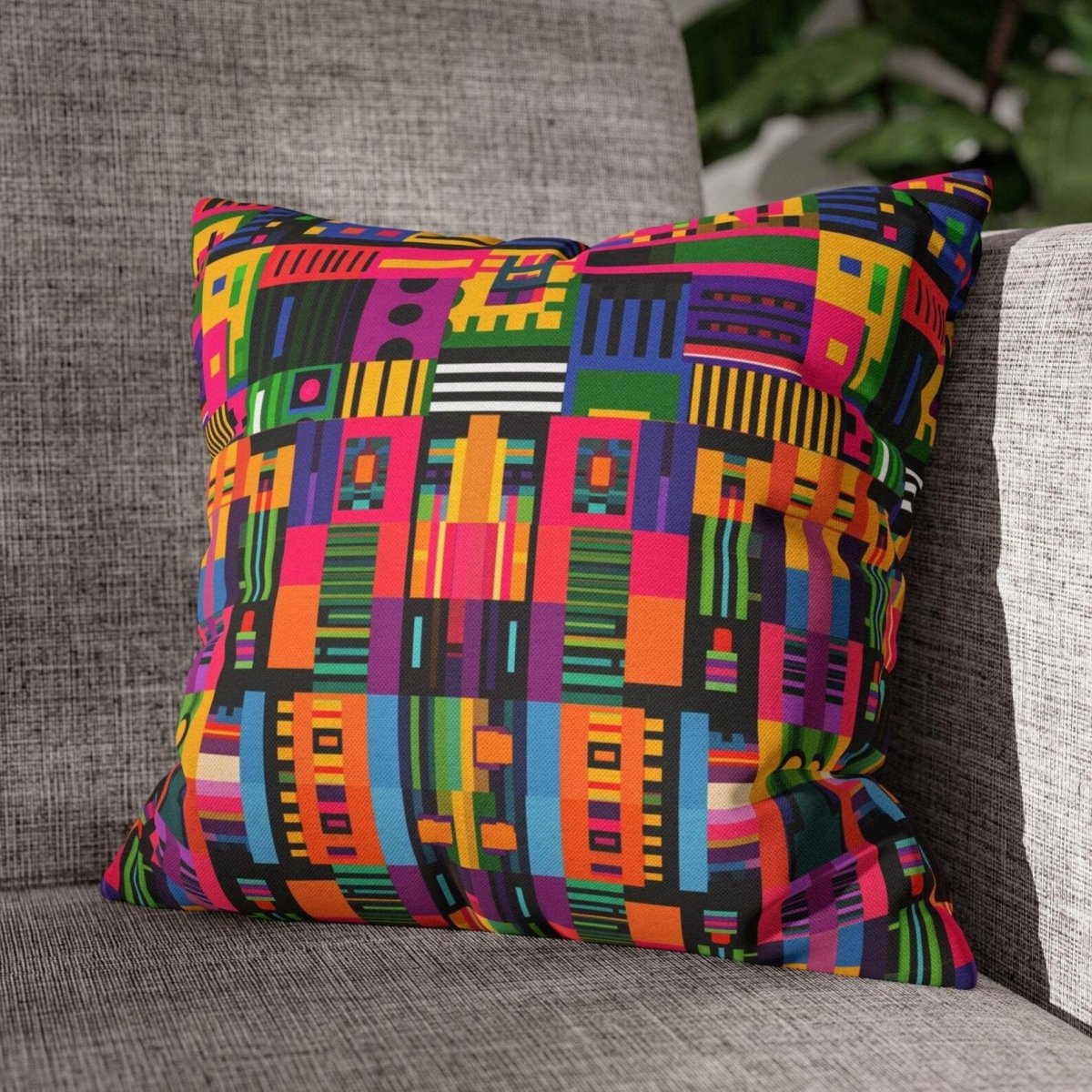 Digital Kente Throw Pillow - Afrocentric Art by The Trini Gee