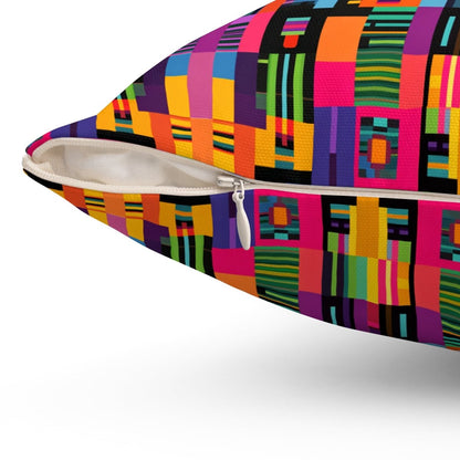 Digital Kente Throw Pillow - Afrocentric Art by The Trini Gee
