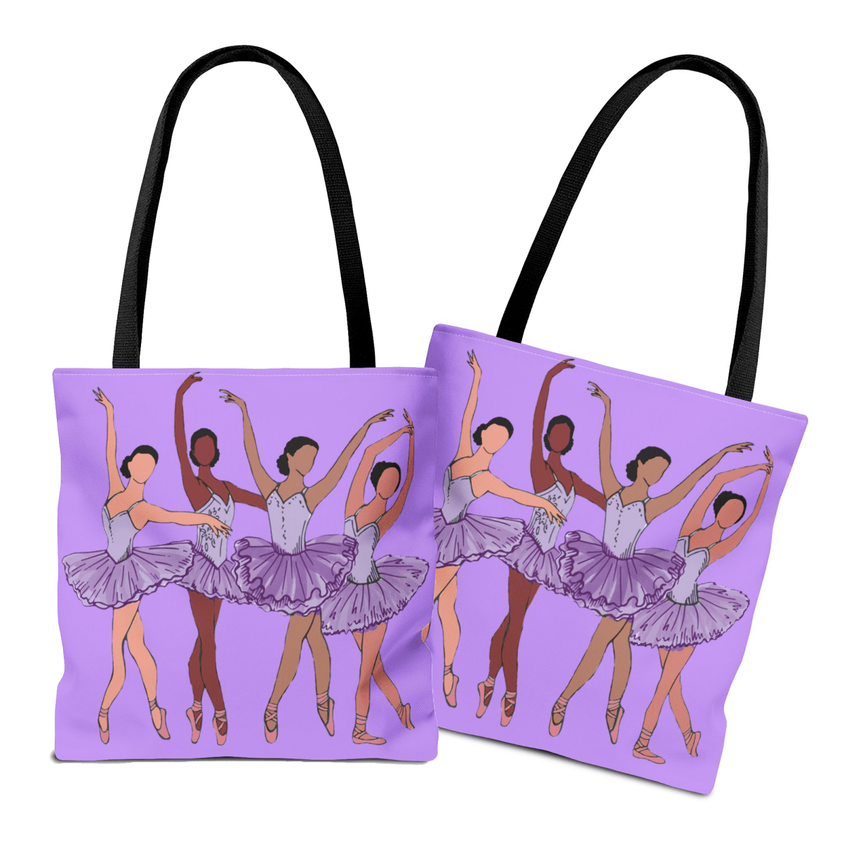 Diverse Ballerinas Tote Bag - Afrocentric Art by The Trini Gee