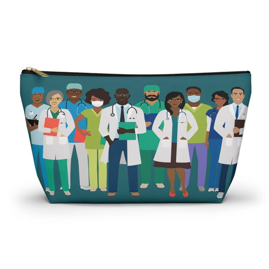 Doctors Medical Professionals T - bottom Pouch - Afrocentric Art by The Trini Gee