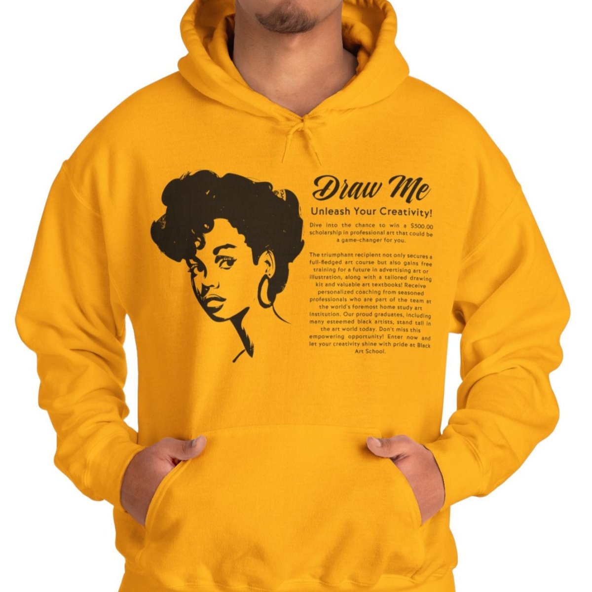 Draw Me Hoodie - Afrocentric Art by The Trini Gee
