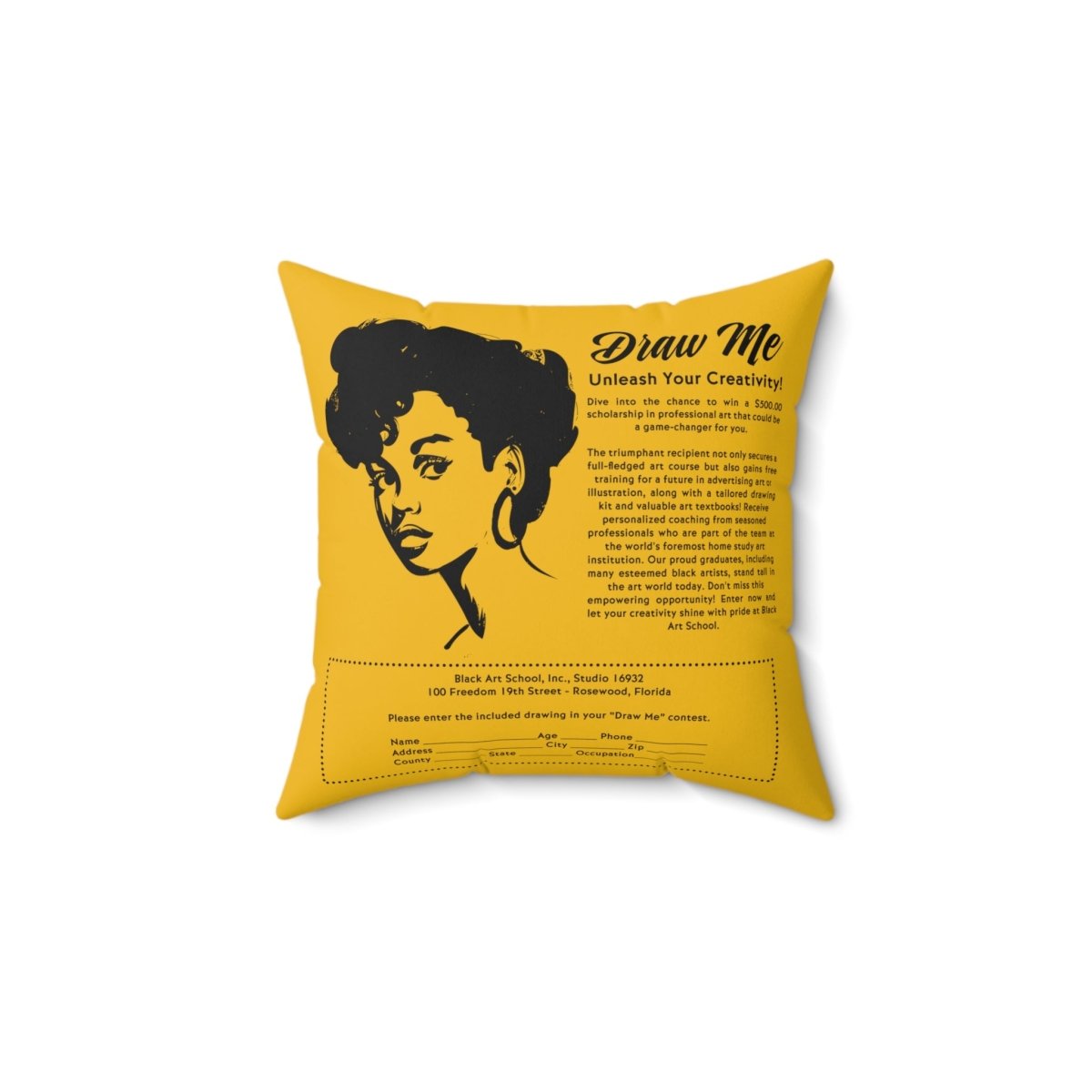 Draw Me Pillow - Afrocentric Art by The Trini Gee