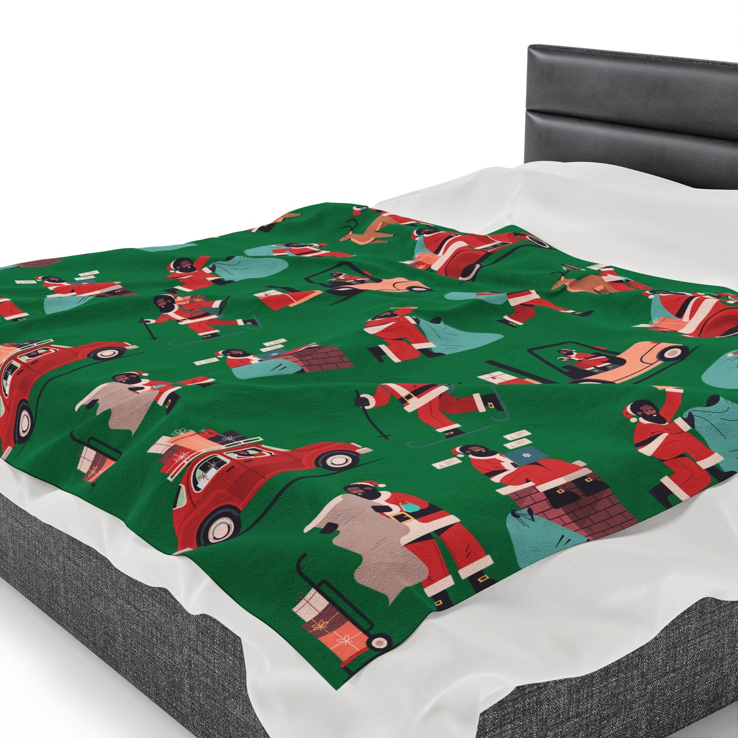 Afro Santa Throw Blanket