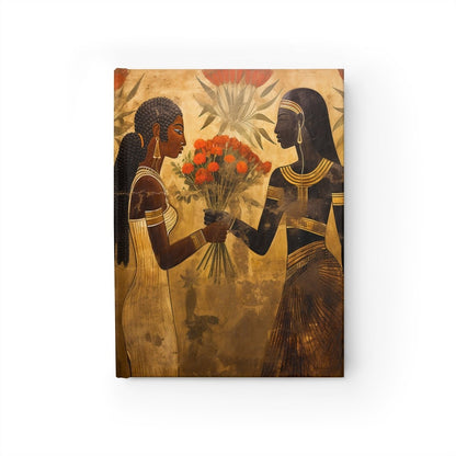 Egyptian Flowers Journal - Afrocentric Art by The Trini Gee