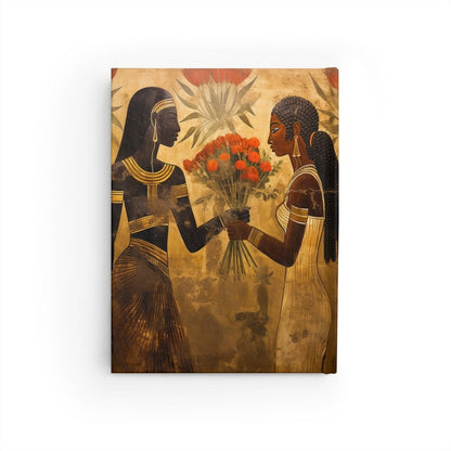 Egyptian Flowers Journal - Afrocentric Art by The Trini Gee