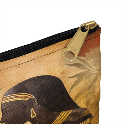 Egyptian Flowers Pouch - Afrocentric Art by The Trini Gee