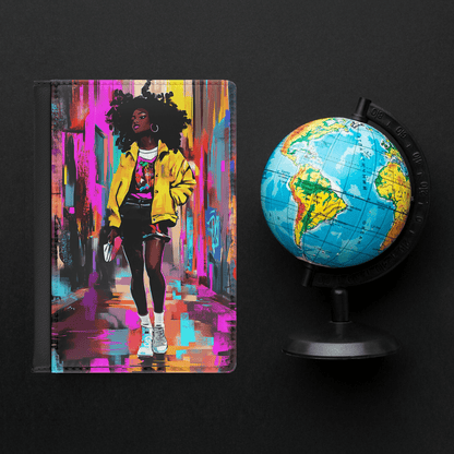 Electric Vibe Passport Cover - Afrocentric Art by The Trini Gee