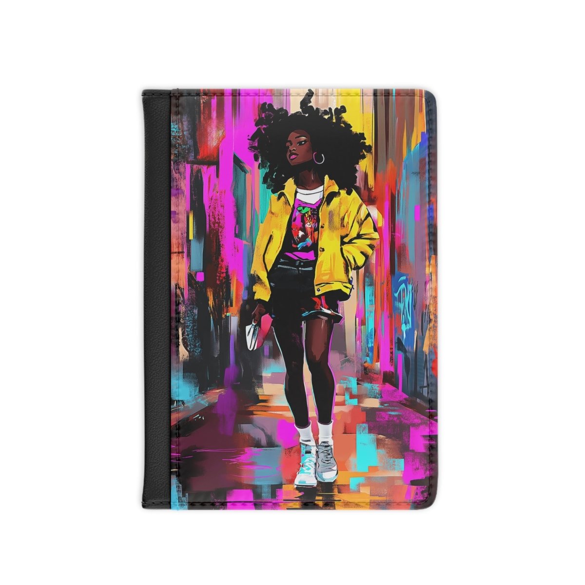 Electric Vibe Passport Cover - Afrocentric Art by The Trini Gee