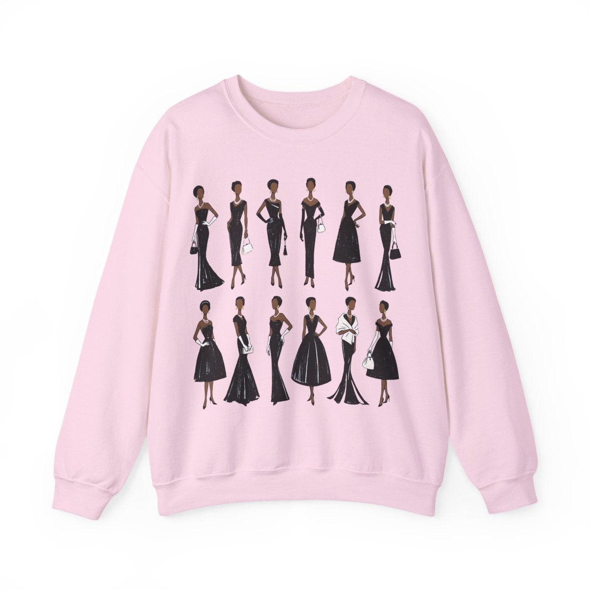 Elegant Black Fashion Sweatshirt - Afrocentric Art by The Trini Gee
