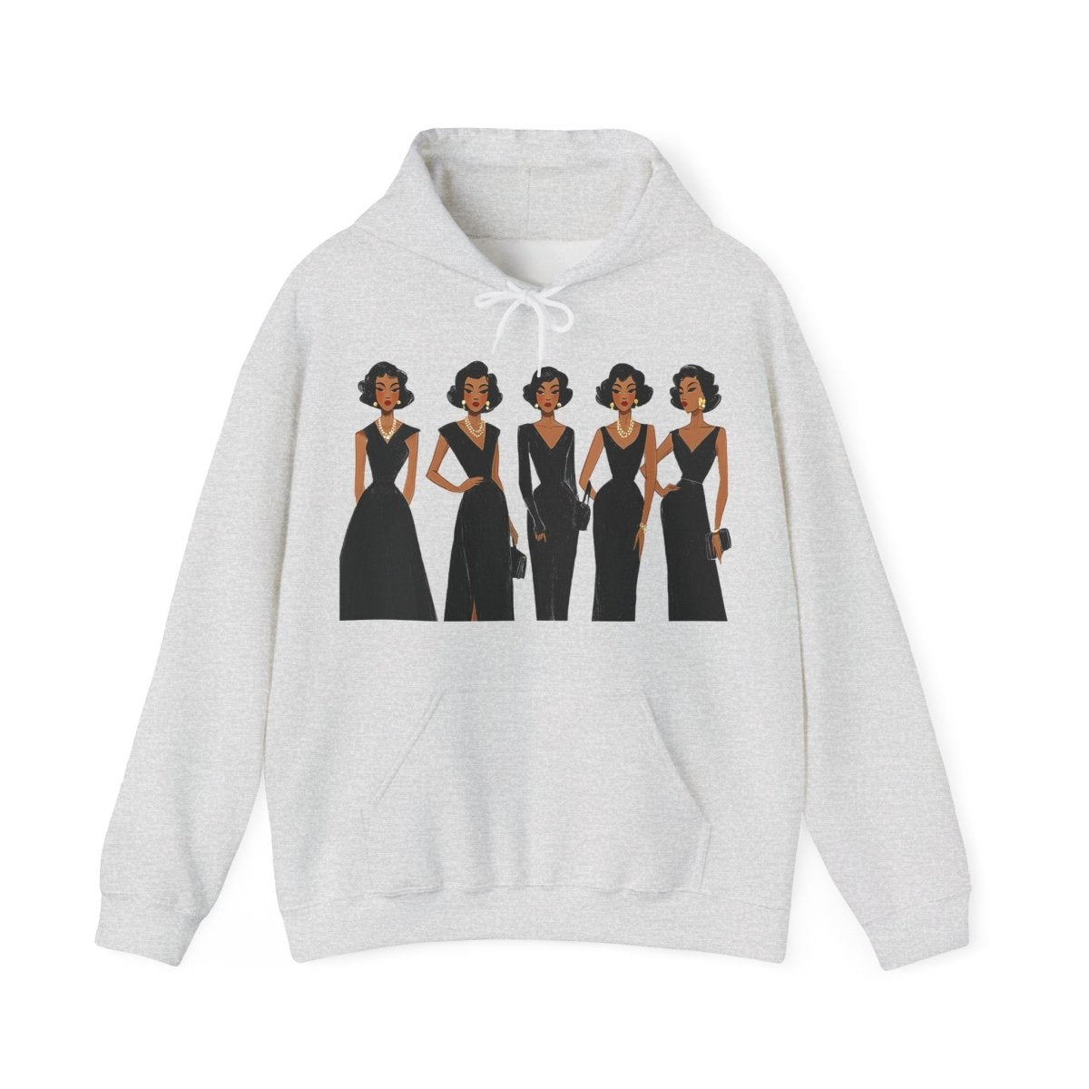 Elegant Dresses Hoodie - Afrocentric Art by The Trini Gee