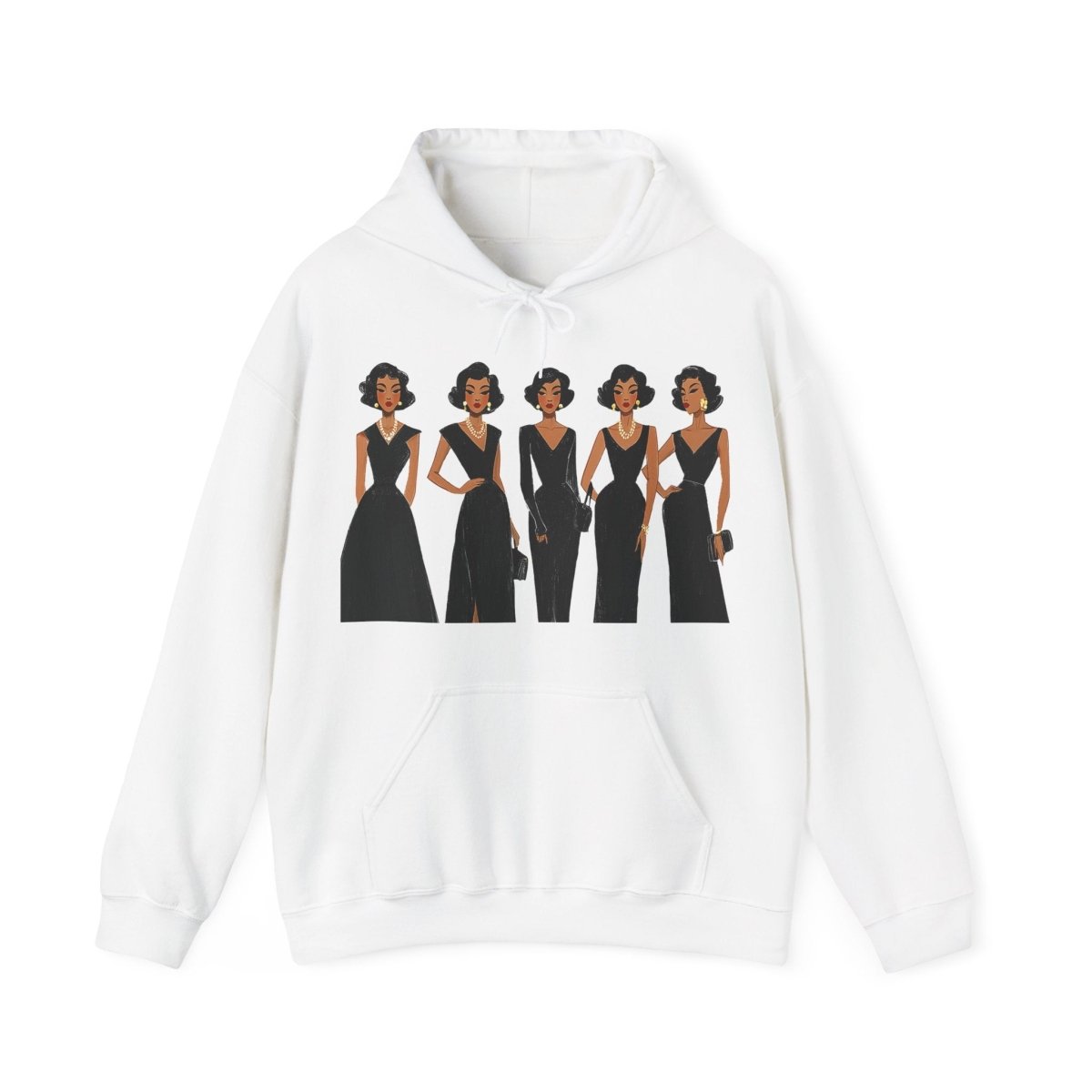 Elegant Dresses Hoodie - Afrocentric Art by The Trini Gee
