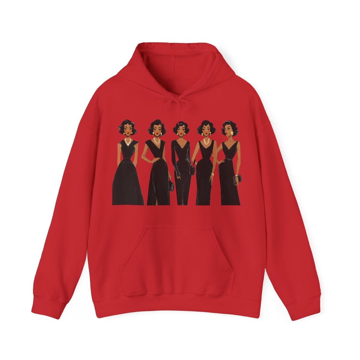 Elegant Dresses Hoodie - Afrocentric Art by The Trini Gee