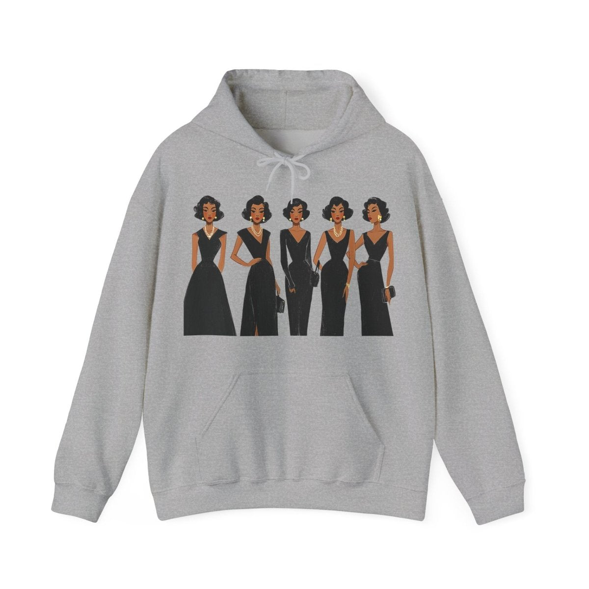 Elegant Dresses Hoodie - Afrocentric Art by The Trini Gee
