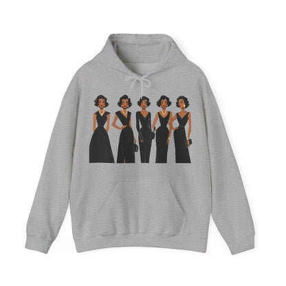 Elegant Dresses Hoodie - Afrocentric Art by The Trini Gee