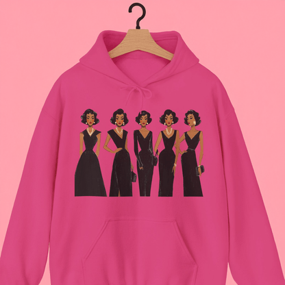 Elegant Dresses Hoodie - Afrocentric Art by The Trini Gee