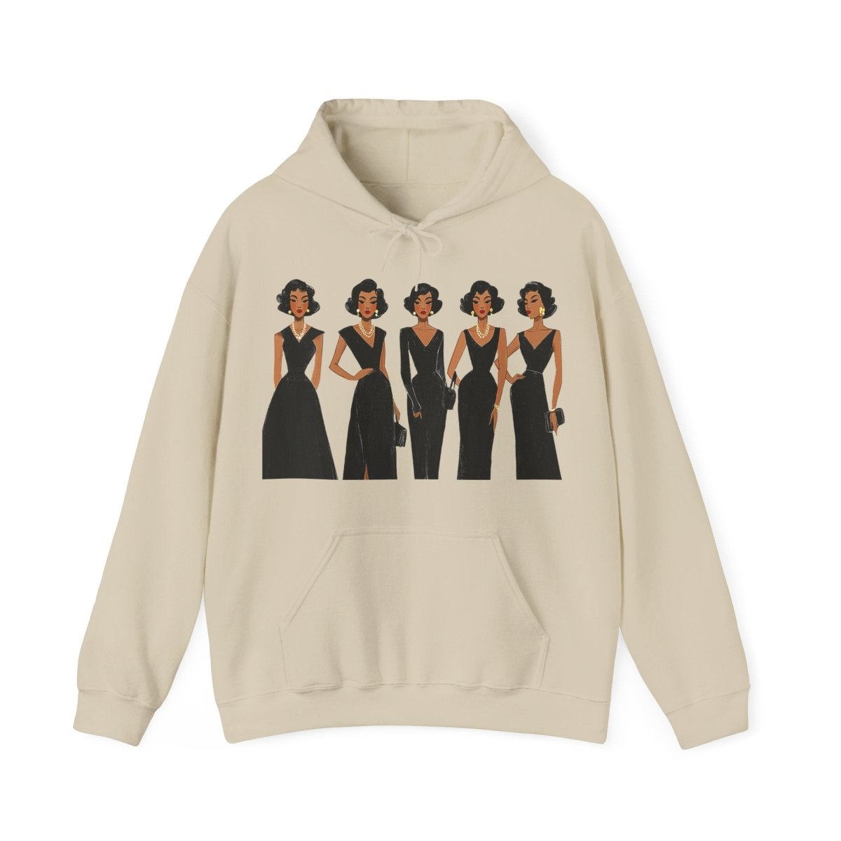 Elegant Dresses Hoodie - Afrocentric Art by The Trini Gee
