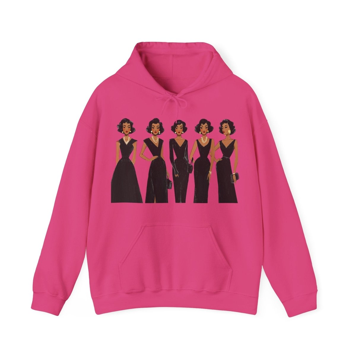 Elegant Dresses Hoodie - Afrocentric Art by The Trini Gee
