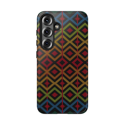 Ethnic Diamond Pattern Phone Case - Afrocentric Art by The Trini Gee