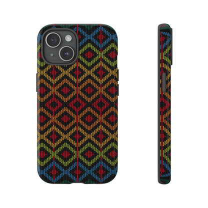 Ethnic Diamond Pattern Phone Case - Afrocentric Art by The Trini Gee