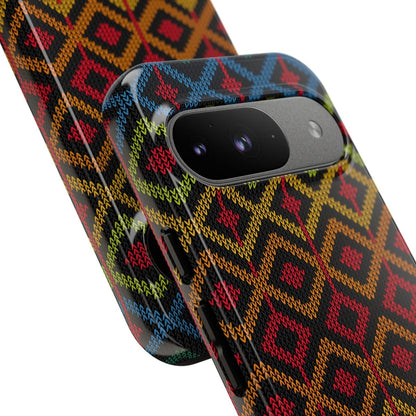 Ethnic Diamond Pattern Phone Case - Afrocentric Art by The Trini Gee