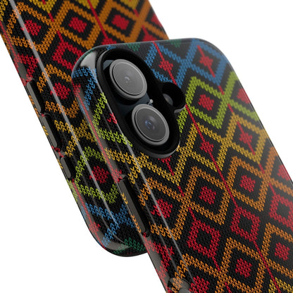 Ethnic Diamond Pattern Phone Case - Afrocentric Art by The Trini Gee