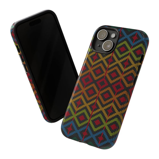 Ethnic Diamond Pattern Phone Case - Afrocentric Art by The Trini Gee
