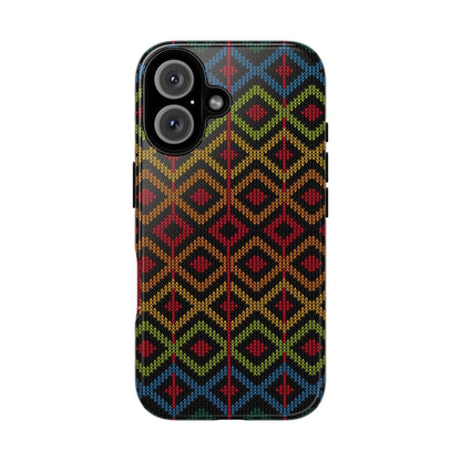 Ethnic Diamond Pattern Phone Case - Afrocentric Art by The Trini Gee