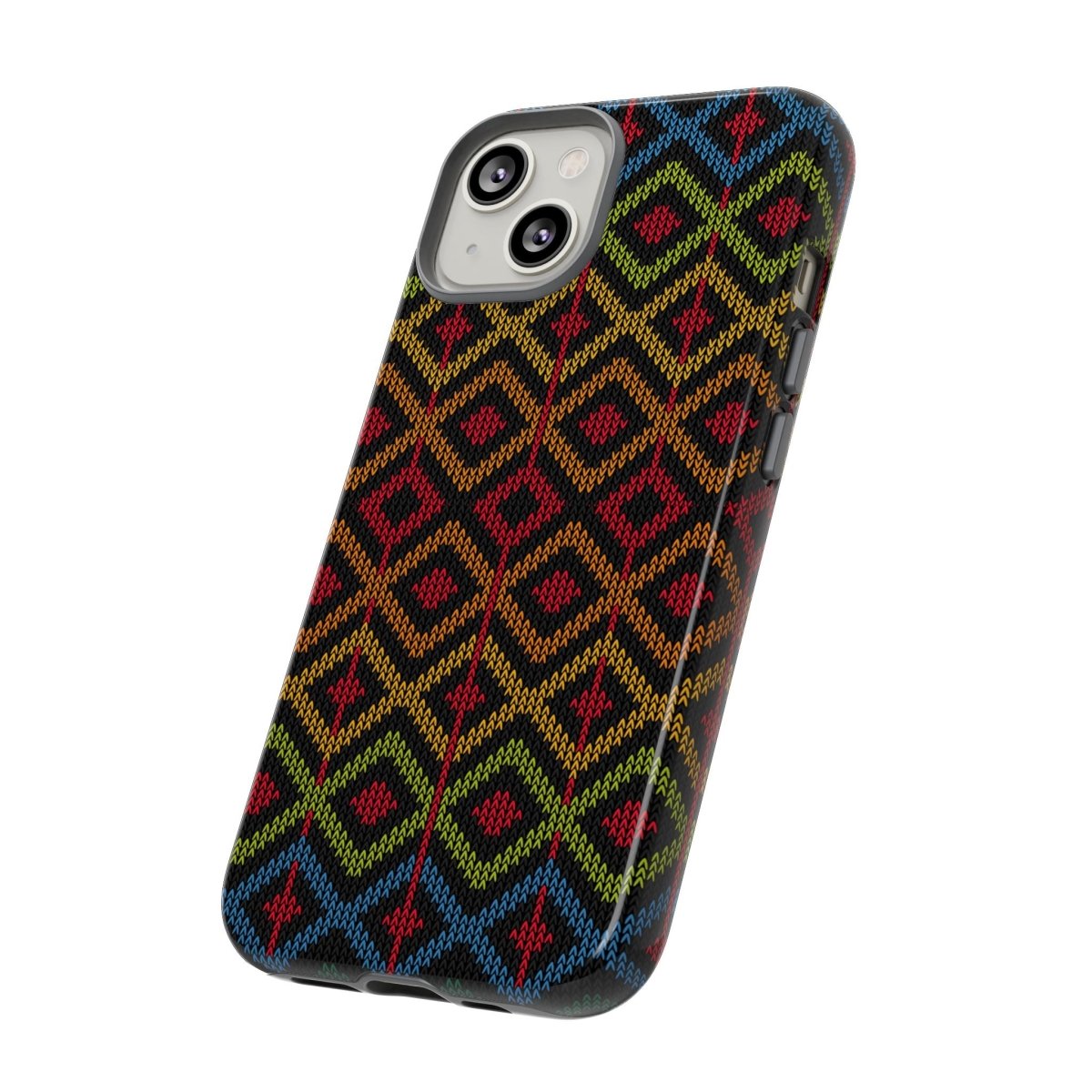 Ethnic Diamond Pattern Phone Case - Afrocentric Art by The Trini Gee