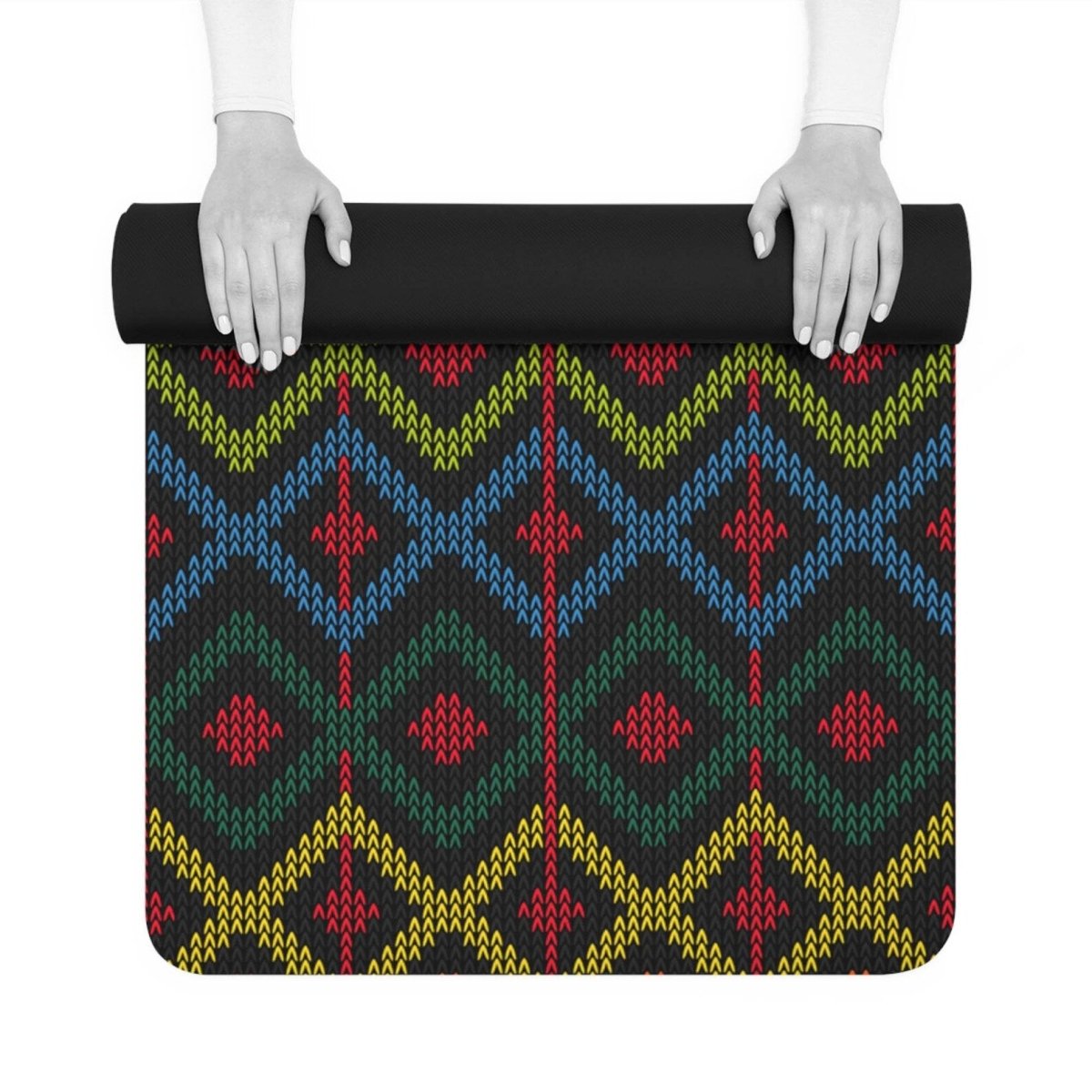 Ethnic Pattern Yoga Mat - Afrocentric Art by The Trini Gee