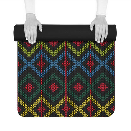 Ethnic Pattern Yoga Mat - Afrocentric Art by The Trini Gee