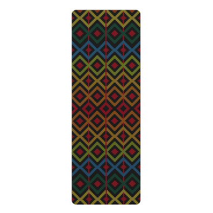Ethnic Pattern Yoga Mat - Afrocentric Art by The Trini Gee