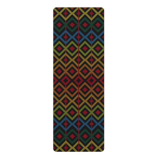 Ethnic Pattern Yoga Mat - Afrocentric Art by The Trini Gee