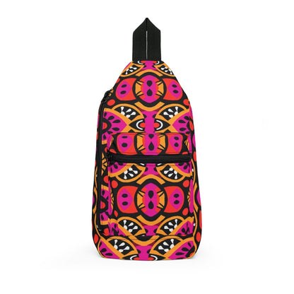 Ethnic Tribal Pattern Sling Bag - Afrocentric Art by The Trini Gee