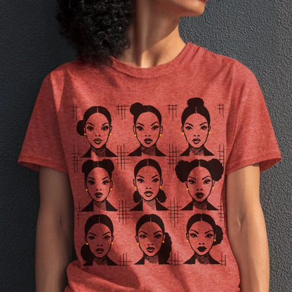 Everyday Afro Buns Shirt - Afrocentric Art by The Trini Gee