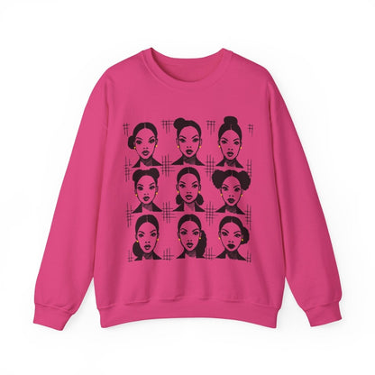 Everyday Afro Buns Sweatshirt - Afrocentric Art by The Trini Gee