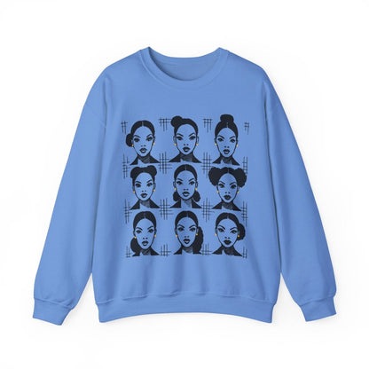 Everyday Afro Buns Sweatshirt - Afrocentric Art by The Trini Gee