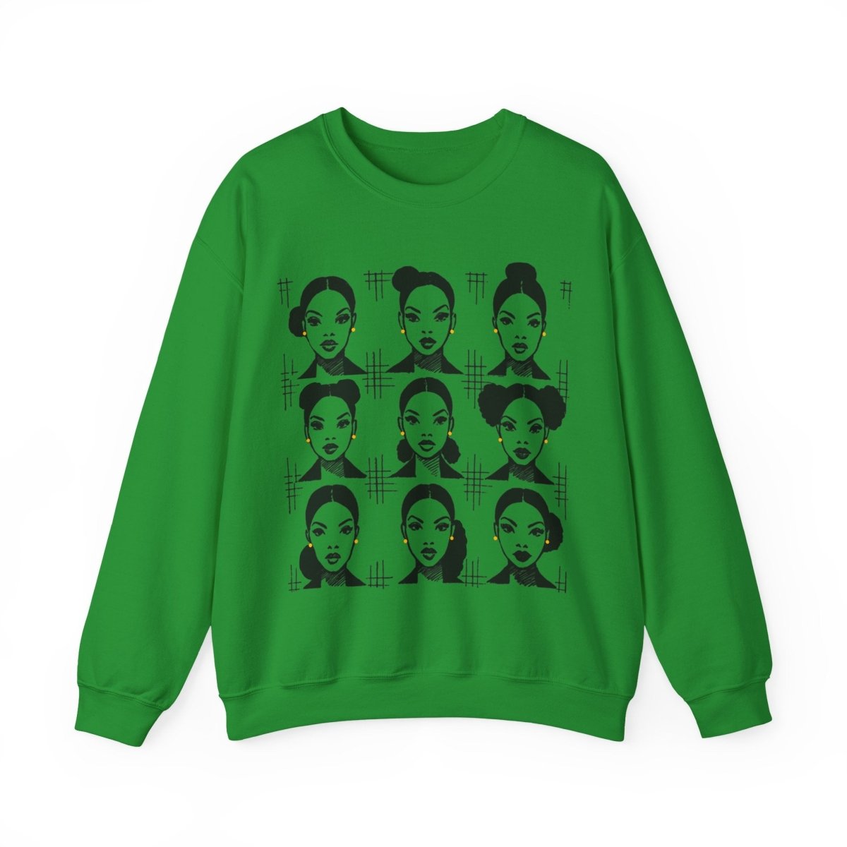 Everyday Afro Buns Sweatshirt - Afrocentric Art by The Trini Gee