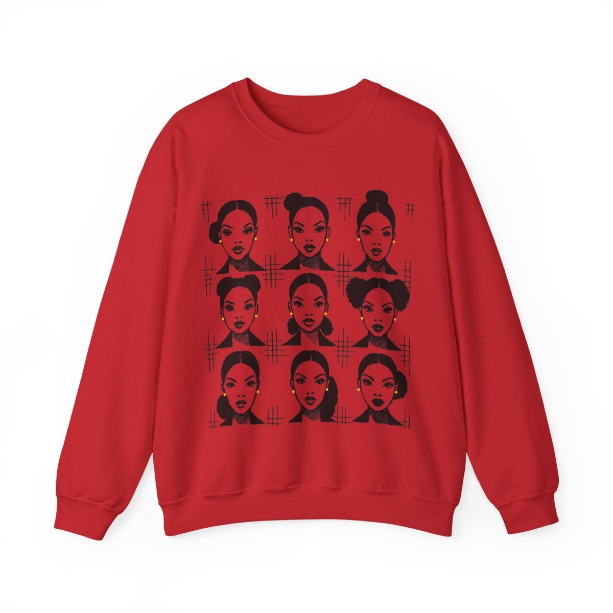 Everyday Afro Buns Sweatshirt - Afrocentric Art by The Trini Gee