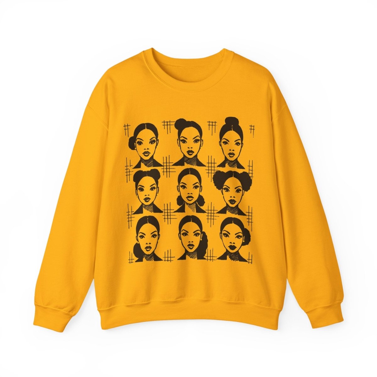 Everyday Afro Buns Sweatshirt - Afrocentric Art by The Trini Gee