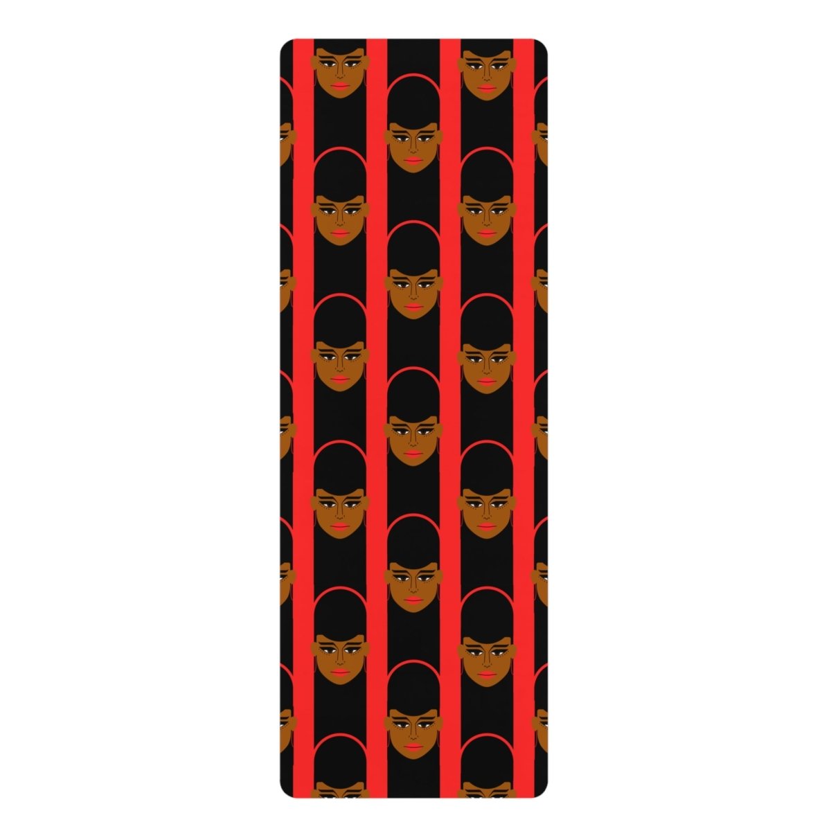 Face Pattern Yoga Mat - Afrocentric Art by The Trini Gee
