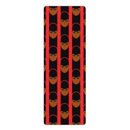 Face Pattern Yoga Mat - Afrocentric Art by The Trini Gee