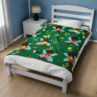 Fairies Blanket - Afrocentric Art by The Trini Gee