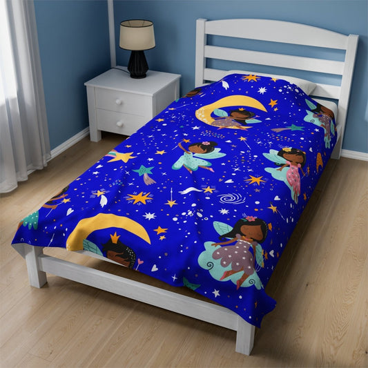 Fairies Blanket - Afrocentric Art by The Trini Gee