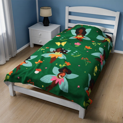 Fairies Blanket - Afrocentric Art by The Trini Gee