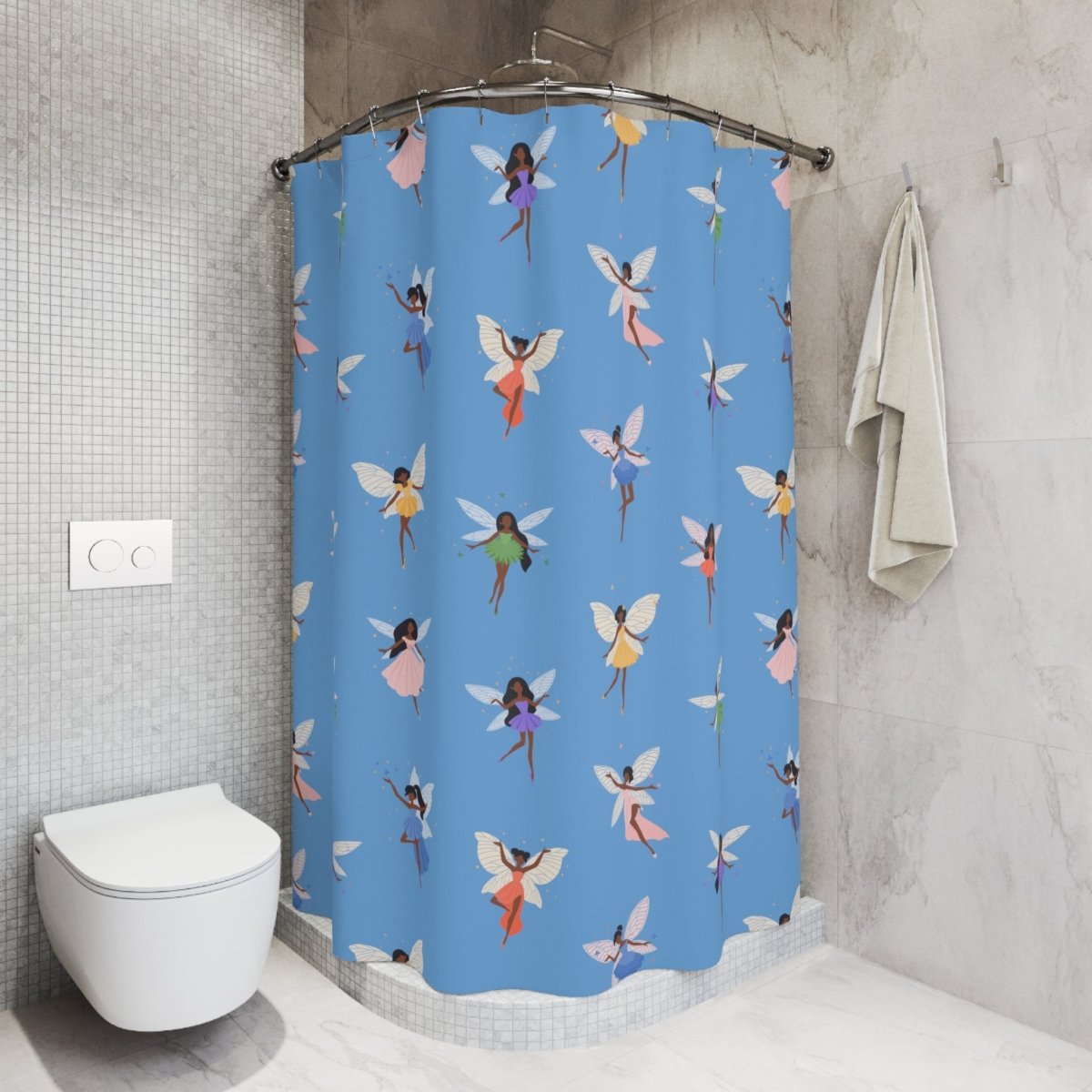 Fairies Shower Curtain - Afrocentric Art by The Trini Gee