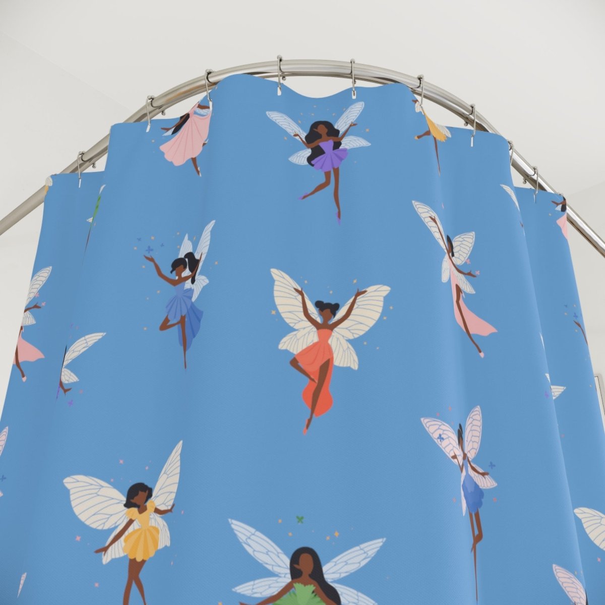 Fairies Shower Curtain - Afrocentric Art by The Trini Gee